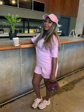 Load image into Gallery viewer, Shani Pink Crew Neck T-Shirt &amp; Short Set
