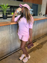 Load image into Gallery viewer, Shani Pink Crew Neck T-Shirt &amp; Short Set
