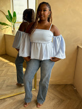 Load image into Gallery viewer, Jamie Blue Puff Top
