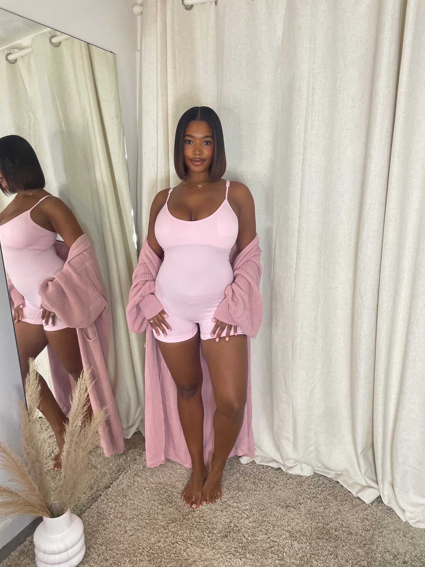 Pink playsuit zara top